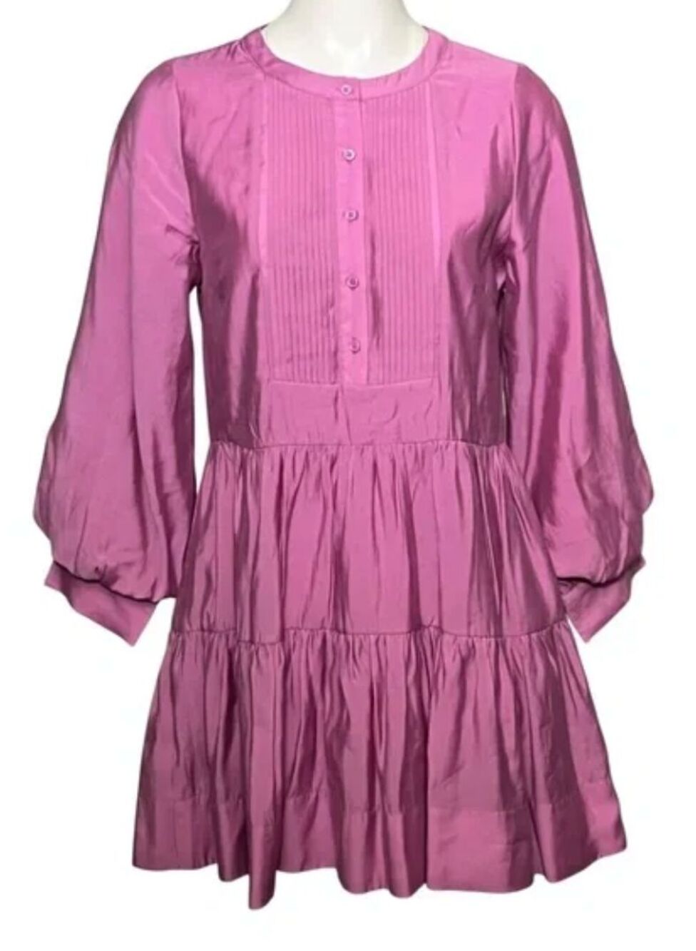 Tuckernuck Hyacinth House Pink Amie Long Sleeve Mini Dress Size XL